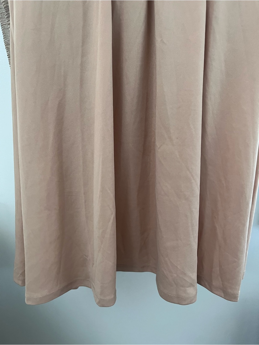 ELOQUII Rose Gold Metallic Plissé Shimmer Midi Autumn Wedding Guest Dress SZ 22 - Picture 8 of 15